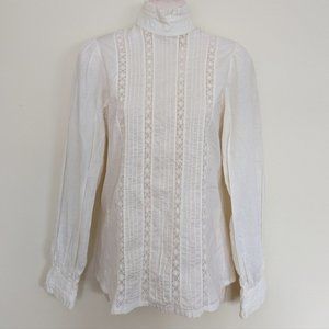 Vintage Laura Ashley 100% cotton blouse small